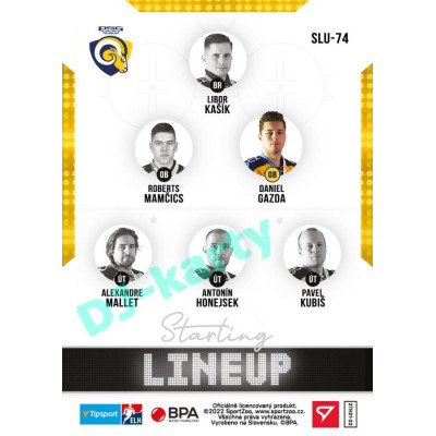 2021/22 Sportzoo TIPSPORT ELH 2. série #SLU-74 Daniel Gazda Starting LINEUP