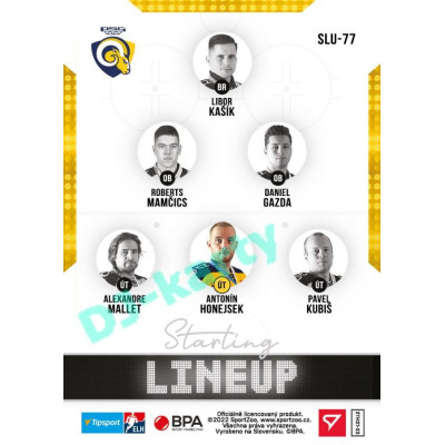 2021/22 Sportzoo TIPSPORT ELH 2. série #SLU-77 Antonín Honejsek Starting LINEUP