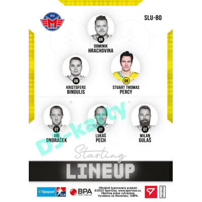 2021/22 Sportzoo TIPSPORT ELH 2. série #SLU-80 Stuart Thomas Percy Starting LINEUP