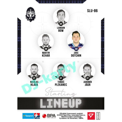 2021/22 Sportzoo TIPSPORT ELH 2. série #SLU-86 Jake Dotchin Starting LINEUP