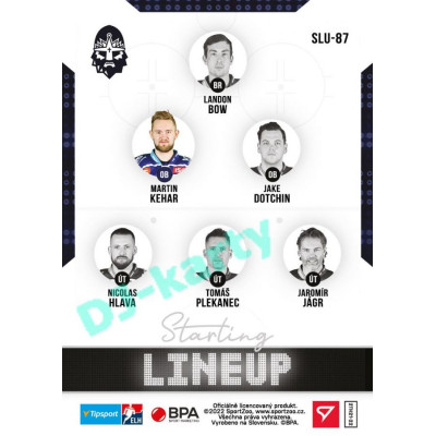 2021/22 Sportzoo TIPSPORT ELH 2. série #SLU-87 Martin Kehar Starting LINEUP
