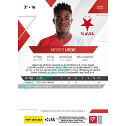 2022/23 Sportzoo Fortuna Liga 2. série #222 Moses Usor
