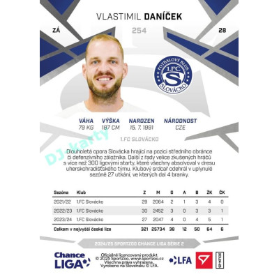 2024/25 Sportzoo Chance Liga 2. série #254 Vlastimil Daníček