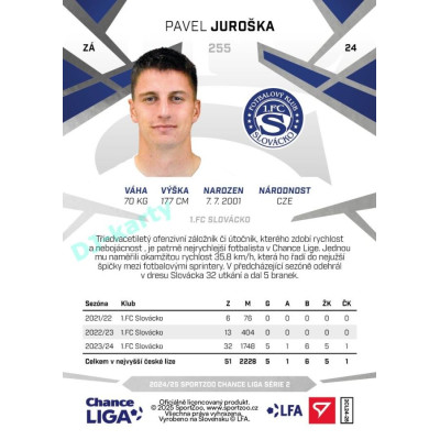 2024/25 Sportzoo Chance Liga 2. série #255 Pavel Juroška
