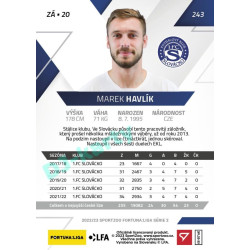 2022/23 Sportzoo Fortuna Liga 2. série #243 Marek Havlík