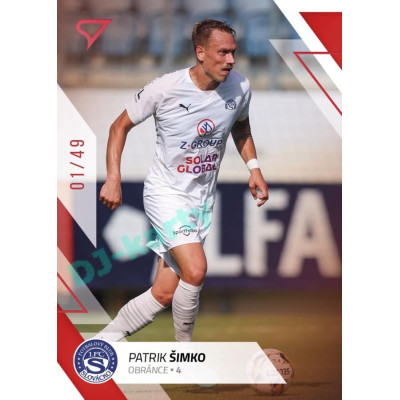 2022/23 Sportzoo Fortuna Liga 2. série #241 Patrik Šimko Red xx/49