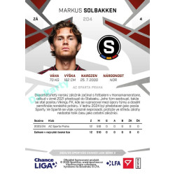 2024/25 Sportzoo Chance Liga 2. série #204 Markus Solbakken