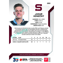 2022/23 Sportzoo ELH 2. série #265 Jakub Konečný