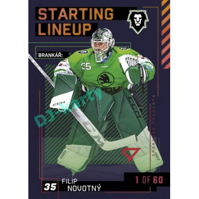 2023/24 Sportzoo ELH 2. serie #SL-55 Filip Novotný Starting Lineup 2nd period 1of60