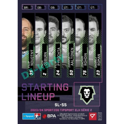 2023/24 Sportzoo ELH 2. serie #SL-55 Filip Novotný Starting Lineup