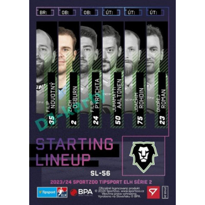 2023/24 Sportzoo ELH 2. serie #SL-56 Zach Osburn Starting Lineup