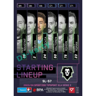 2023/24 Sportzoo ELH 2. serie #SL-57 Filip Pyrochta Starting Lineup