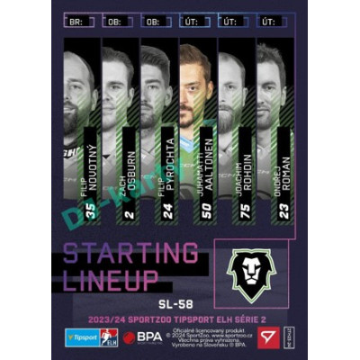 2023/24 Sportzoo ELH 2. serie #SL-58 Juhamatti Aaltonen Starting Lineup