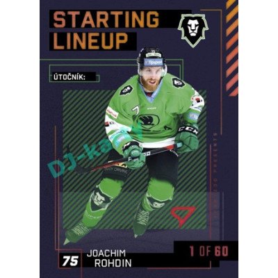 2023/24 Sportzoo ELH 2. serie #SL-59 Joachim Rohdin Starting Lineup 2nd period 1of60