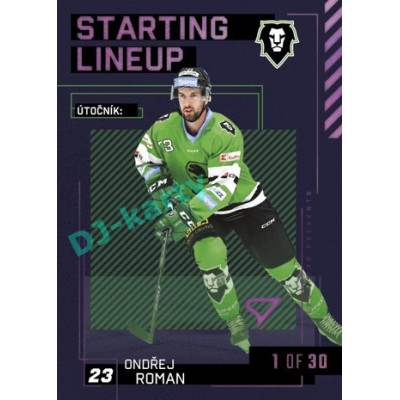 2023/24 Sportzoo ELH 2. serie #SL-60 Ondřej Roman Starting Lineup 3rd period 1of30