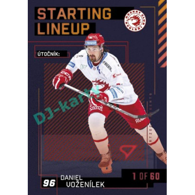 2023/24 Sportzoo ELH 2. serie #SL-06 Daniel Voženílek Starting Lineup 2nd period 1of60