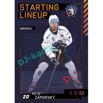 2023/24 Sportzoo ELH 2. serie #SL-69 Petr Zámorský Starting Lineup 2nd period 1of60