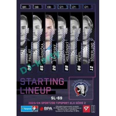 2023/24 Sportzoo ELH 2. serie #SL-69 Petr Zámorský Starting Lineup