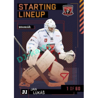 2023/24 Sportzoo ELH 2. serie #SL-07 Jan Lukáš Starting Lineup 2nd period 1of60