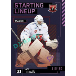 2023/24 Sportzoo ELH 2. serie #SL-07 Jan Lukáš Starting Lineup 3rd period 1of30