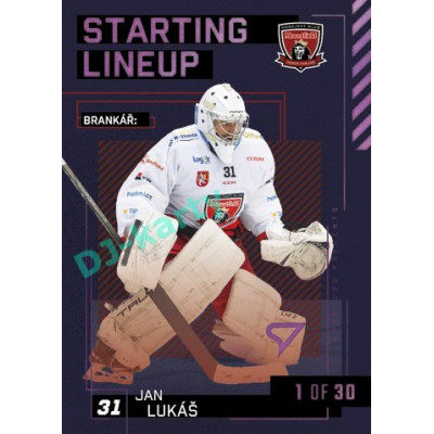 2023/24 Sportzoo ELH 2. serie #SL-07 Jan Lukáš Starting Lineup 3rd period 1of30