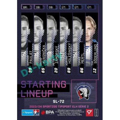 2023/24 Sportzoo ELH 2. serie #SL-72 Tim Söderlund Starting Lineup
