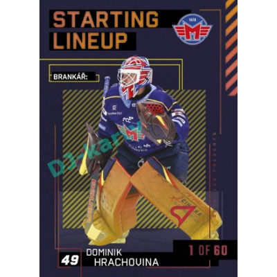 2023/24 Sportzoo ELH 2. serie #SL-73 Dominik Hrachovina Starting Lineup 2nd period 1of60