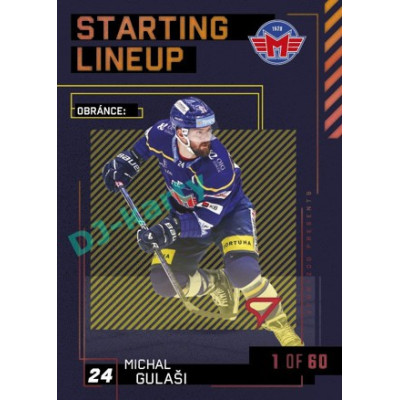2023/24 Sportzoo ELH 2. serie #SL-75 Michal Gulaši Starting Lineup 2nd period 1of60