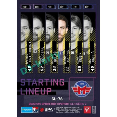 2023/24 Sportzoo ELH 2. serie #SL-76 Brant Harris Starting Lineup