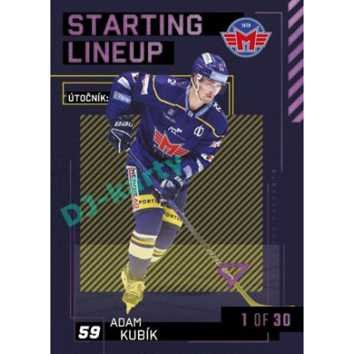2023/24 Sportzoo ELH 2. serie #SL-77 Adam Kubík Starting Lineup 3rd period 1of30