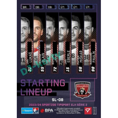 2023/24 Sportzoo ELH 2. serie #SL-08 Jérémie Blain Starting Lineup