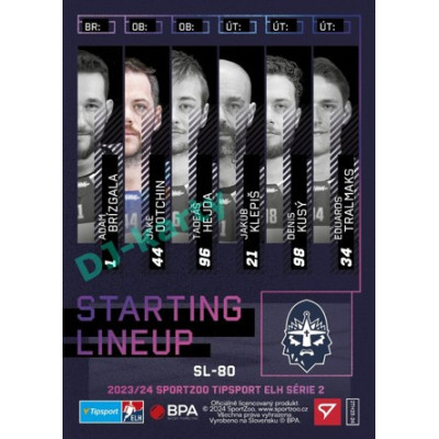 2023/24 Sportzoo ELH 2. serie #SL-80 Jake Dotchin Starting Lineup