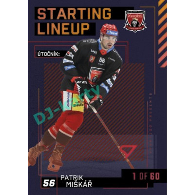 2023/24 Sportzoo ELH 2. serie #SL-11 Patrik Miškář Starting Lineup 2nd period 1of60