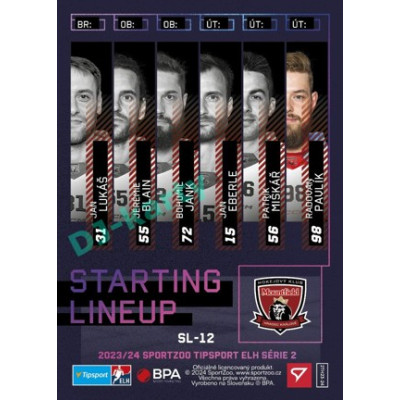 2023/24 Sportzoo ELH 2. serie #SL-12 Radovan Pavlík Starting Lineup