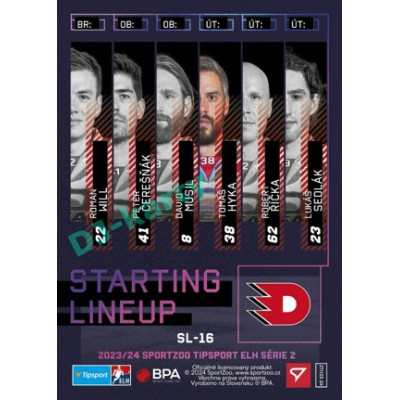 2023/24 Sportzoo ELH 2. serie #SL-16 Tomáš Hyka Starting Lineup