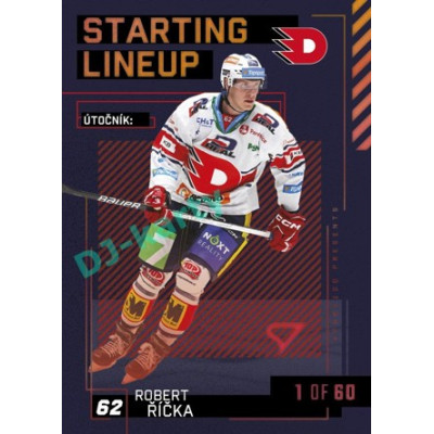 2023/24 Sportzoo ELH 2. serie #SL-17 Robert Říčka Starting Lineup 2nd period 1of60