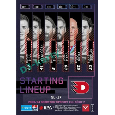 2023/24 Sportzoo ELH 2. serie #SL-17 Robert Říčka Starting Lineup