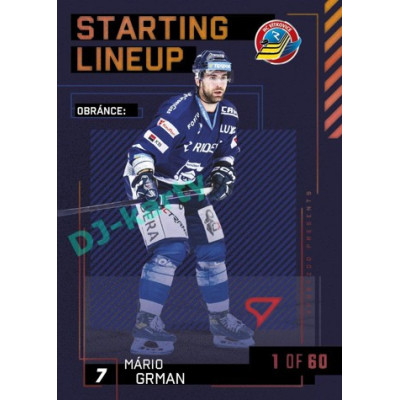 2023/24 Sportzoo ELH 2. serie #SL-20 Mário Grman Starting Lineup 2nd period 1of60