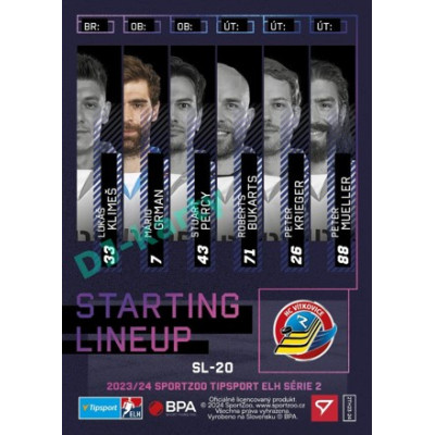 2023/24 Sportzoo ELH 2. serie #SL-20 Mário Grman Starting Lineup