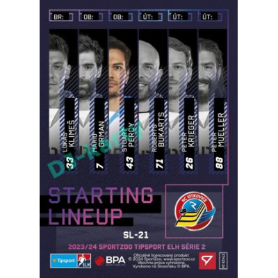 2023/24 Sportzoo ELH 2. serie #SL-21 Stuart Percy Starting Lineup