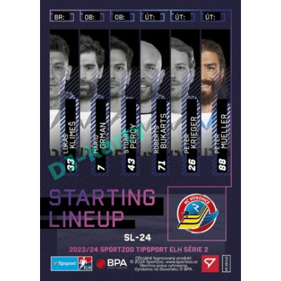 2023/24 Sportzoo ELH 2. serie #SL-24 Peter Mueller Starting Lineup