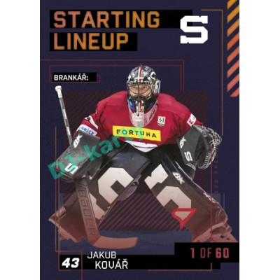 2023/24 Sportzoo ELH 2. serie #SL-25 Jakub Kovář Starting Lineup 2nd period 1of60