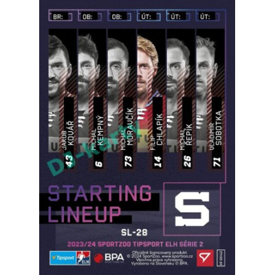 2023/24 Sportzoo ELH 2. serie #SL-28 Filip Chlapík Starting Lineup