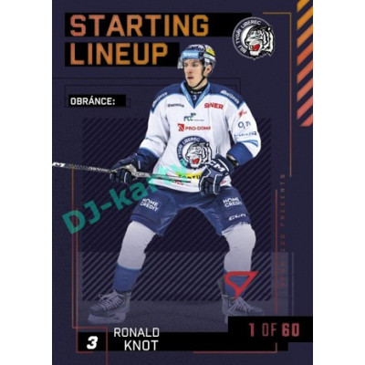 2023/24 Sportzoo ELH 2. serie #SL-32 Ronald Knot Starting Lineup 2nd period 1of60