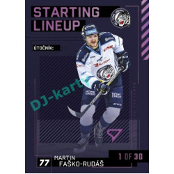 2023/24 Sportzoo ELH 2. serie #SL-34 Martin Faško-Rudáš Starting Lineup 3rd period 1of30