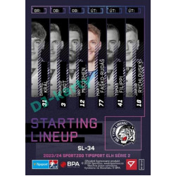 2023/24 Sportzoo ELH 2. serie #SL-34 Martin Faško-Rudáš Starting Lineup