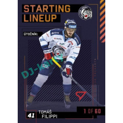 2023/24 Sportzoo ELH 2. serie #SL-35 Tomáš Filippi Starting Lineup 2nd period 1of60