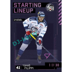 2023/24 Sportzoo ELH 2. serie #SL-35 Tomáš Filippi Starting Lineup 3rd period 1of30