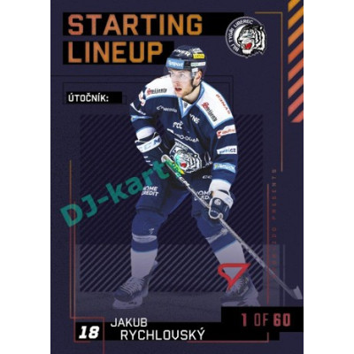 2023/24 Sportzoo ELH 2. serie #SL-36 Jakub Rychlovský Starting Lineup 2nd period 1of60