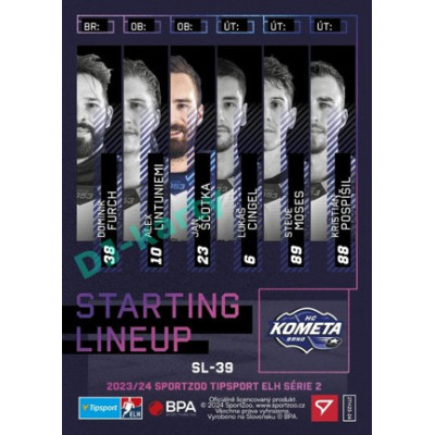 2023/24 Sportzoo ELH 2. serie #SL-39 Jan Ščotka Starting Lineup